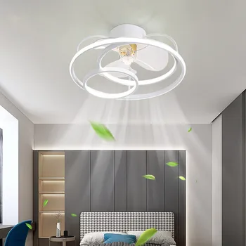  Современное приложение Smart LED Потолочный вентилятор с дистанционным управлением Регулируемая скорость Потолочные вентиляторы с регулируемой яркостью и светильником для спальни