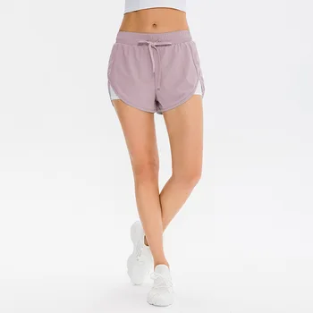 Трусики для йоги для девочек Дышащие шорты 2-в-1 Леггинсы для йоги Женские быстросохнущие брюки с карманом Пилатес Спортивная одежда Теннис Skorts
