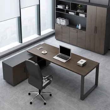 Угловой длинный офисный стол Полка для ресепшн Европейские металлические компьютерные столы Принадлежности Ноутбук Escritorios de Ordenador Современная мебель
