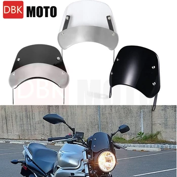 Универсальная 5-7 '' Круглая мотоциклетная фара Лобовое стекло Ветровой дефлектор для Honda Kawasaki Suzuki