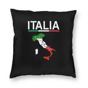 Флаг Италии Итальянская карта Наволочка Наволочка Полиэстер Подушки для дивана Наволочка на заказ
