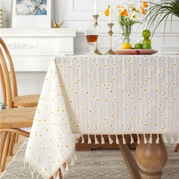 хлопчатобумажная цветочная скатерть,украшение чайного стола,прямоугольная крышка стола для кухни свадебная столовая